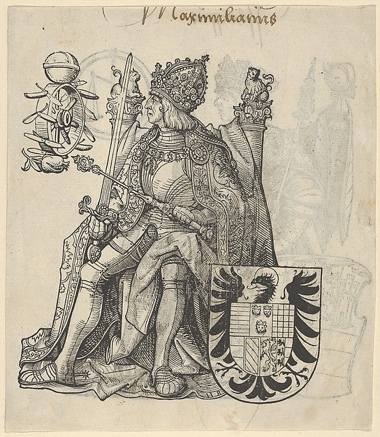 Hans Burgkmair:Recto of a Sheet with Maximilian from The Gen-16x12"(A3) Poster