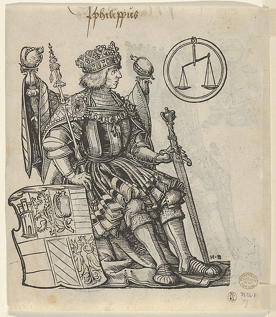 Hans Burgkmair:Verso of a Sheet with Philip the Belle from T-16x12"(A3) Poster