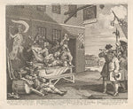 William Hogarth:The Invasion Plate 2: England March 8, 1756, vintage artwork, 16x12"(A3) Poster Print