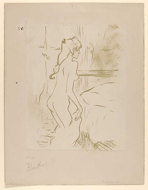 Study of a Woman 1893-Henri de Toulouse-Lautrec,16x12"(A3) Poster