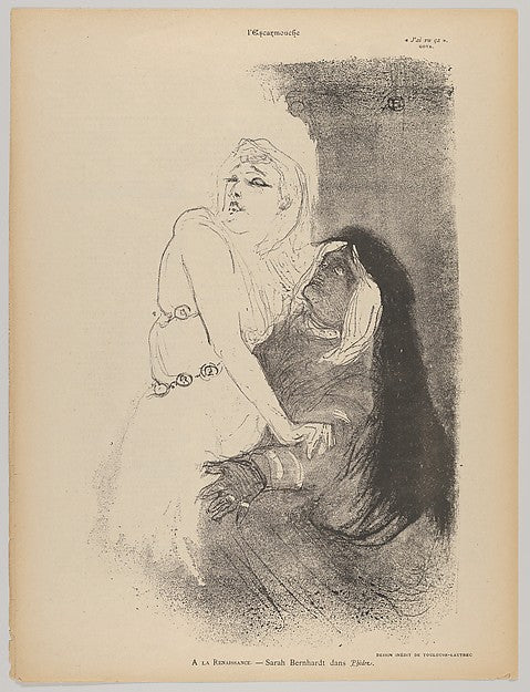 At the Théâtre de la Renaissance:  Sarah Bernhardt in Phèdre 1,16x12"(A3) Poster