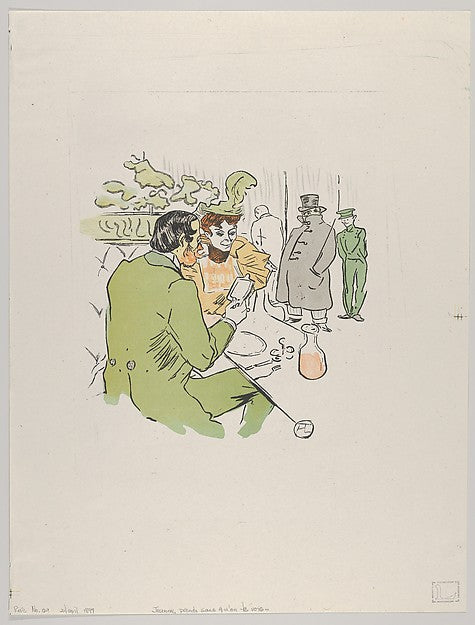 Jeanne  prends sans qu'on te voie . . .   from Le Rire  No. 12,16x12"(A3) Poster