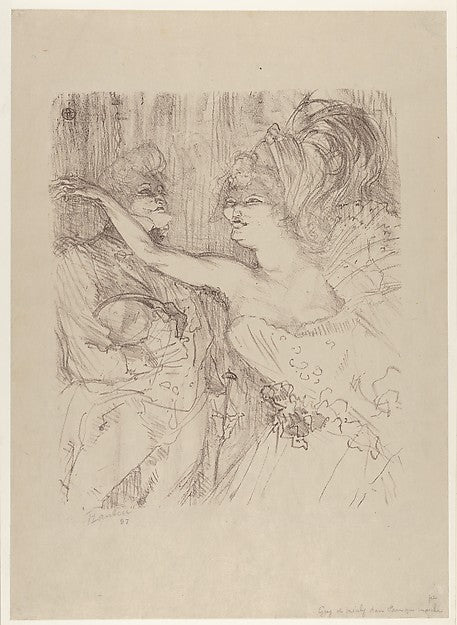 Guy and Mealy  in Paris Qui Marche 1898-Henri de Toulouse-Laut,16x12"(A3) Poster