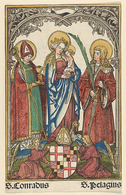 Hans Burgkmair:Virgin and Child with the Patron Saints of Co-16x12"(A3) Poster