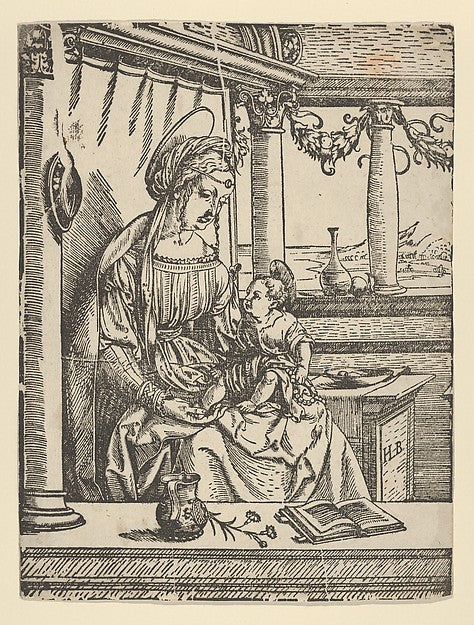 Hans Burgkmair:The Virgin Seated with the Child -16x12"(A3) Poster