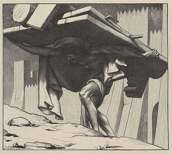 Samson Carrying the Gates  1881-Frederic,Lord Leighton,Dalzi,  Poster Print Wall Art