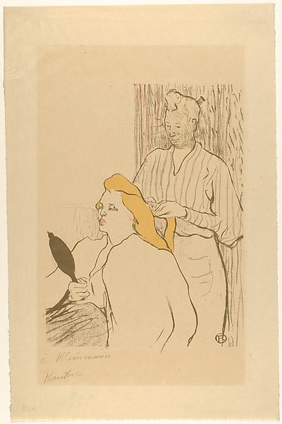 The Coiffure  1893-Henri de Toulouse-Lautrec,16x12"(A3) Poster