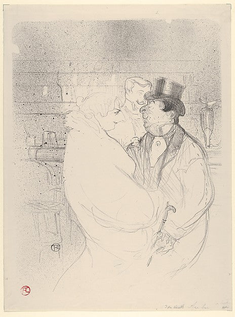 Ida Heath at the Bar 1894-Henri de Toulouse-Lautrec,16x12"(A3) Poster