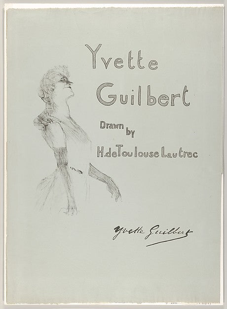 Cover - Yvette Guilbert 1898-Henri de Toulouse-Lautrec,16x12"(A3) Poster