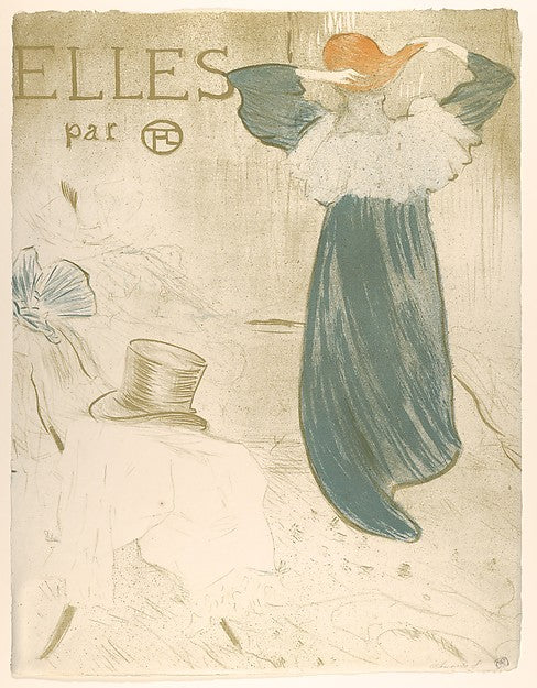 Elles  1896-Henri de Toulouse-Lautrec,16x12"(A3) Poster
