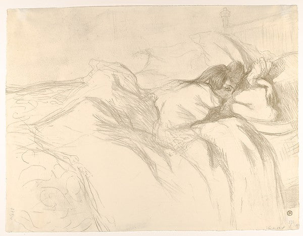 Waking Up 1896-Henri de Toulouse-Lautrec,16x12