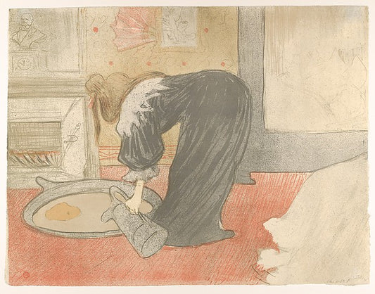 Filling a Tub 1896-Henri de Toulouse-Lautrec,16x12"(A3) Poster