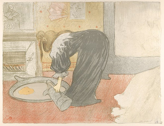 Filling a Tub  from the series Elles 1896-Henri de Toulouse-La,16x12"(A3) Poster