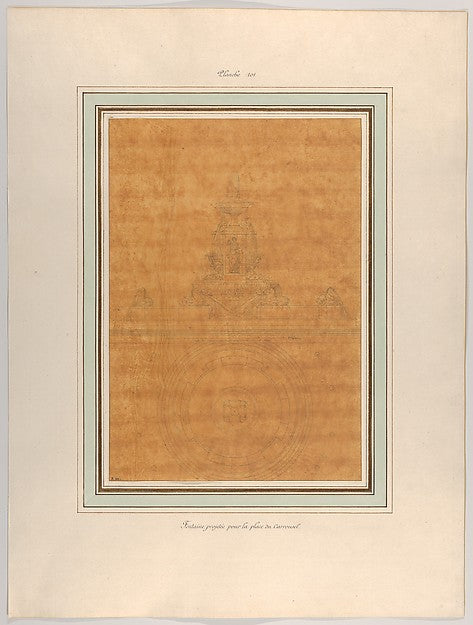 Pierre François Léonard Fontaine - Project for a Fountain for , Poster Print Wall Art
