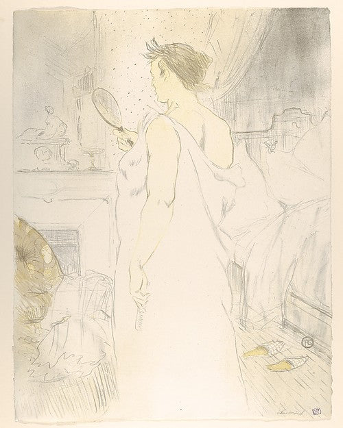Looking in a Mirror  from the series Elles 1896-Henri de Toulo,16x12"(A3) Poster