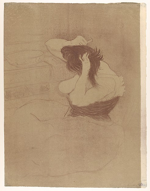Combing Their Hair 1896-Henri de Toulouse-Lautrec,16x12"(A3) Poster