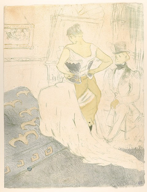 Fastening a Corset – A Passing Conquest  from the series Elles,16x12"(A3) Poster