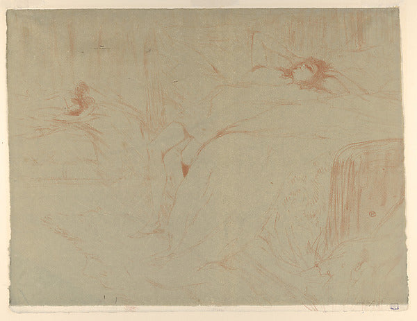 Collapsed on the Bed 1896-Henri de Toulouse-Lautrec,16x12"(A3) Poster