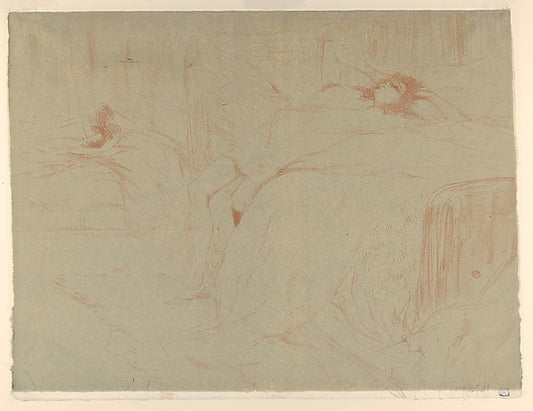 Collapsed on the Bed 1896-Henri de Toulouse-Lautrec,16x12"(A3) Poster