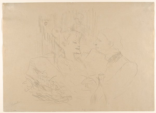 Five O'Clock:  Supper in London 1896-Henri de Toulouse-Lautrec,16x12"(A3) Poster