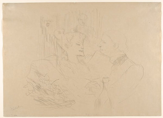 Five O'Clock:  Supper in London 1896-Henri de Toulouse-Lautrec,16x12"(A3) Poster