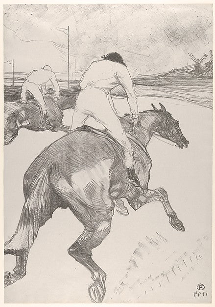 The Jockey 1899-Henri de Toulouse-Lautrec,16x12"(A3) Poster