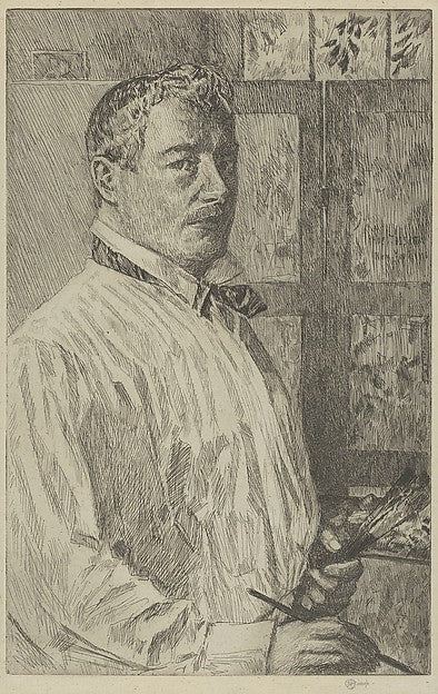 Self-Portrait 1916-Childe Hassam,  Poster Print Wall Art