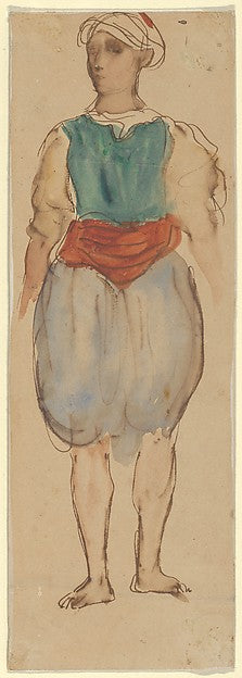 Young Moroccan  Standing 1832-Eugène Delacroix,16x12"(A3) Poster