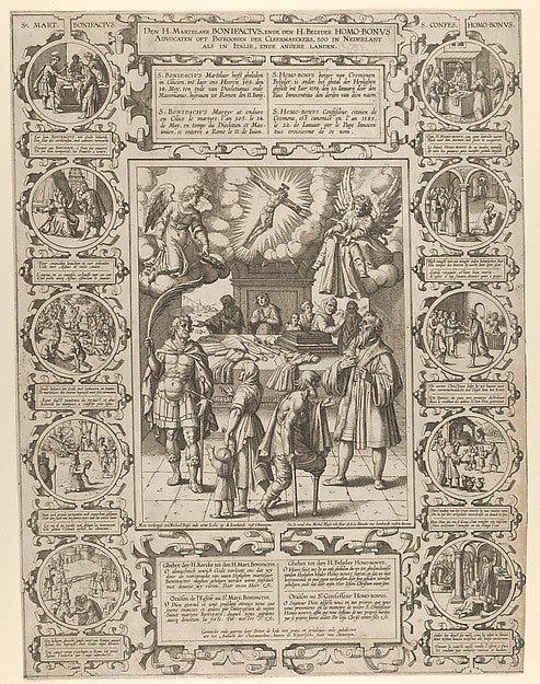 Pieter de Jode II , After Michael Haye - St. Bonifacius and St, Poster Print Wall Art