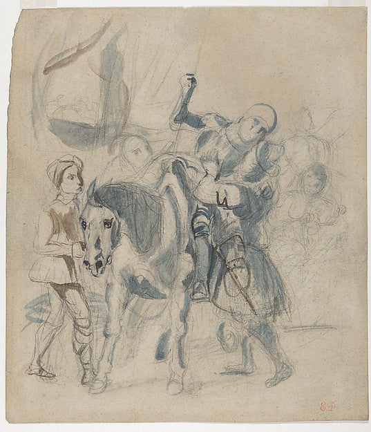 The Wounded Göetz von Berlichingen Takes Refuge in a Gypsy Cam,  Poster Print Wall Art