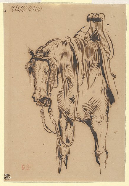 Goetz van Berlichingen's Horse 1842-Eugène Delacroix,  Poster Print Wall Art