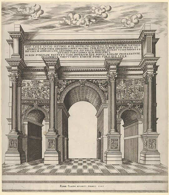 Speculum Romanae Magnificentiae -  Arch of Septimius Severus 158,  Poster Print Wall Art