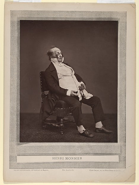 Étienne Carjat:Henry Monnier from Galerie contemporaine litt-16x12"(A3) Poster