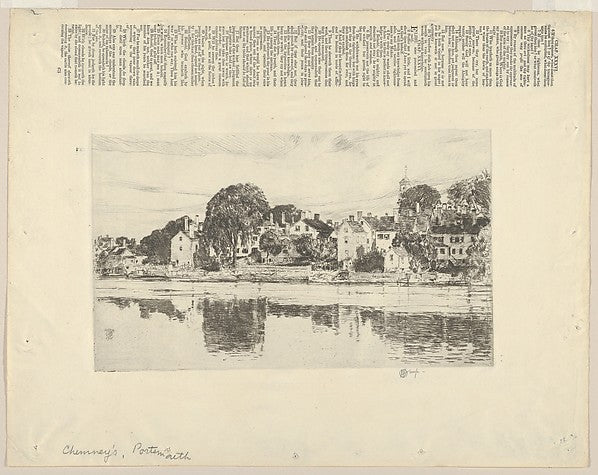 The Chimneys  Portsmouth 1915-Childe Hassam,  Poster Print Wall Art