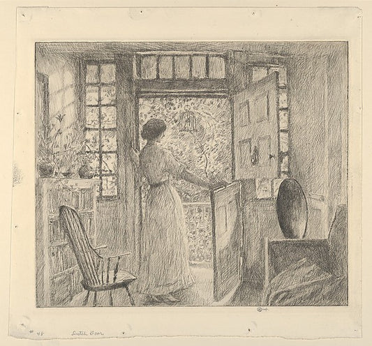 The Dutch Door  1915-Childe Hassam,16x12"(A3) Poster