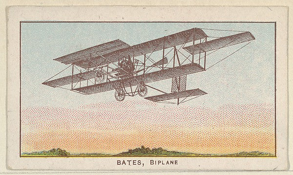 :Bates Biplane from the Airships series issued by the Philad-16x12"(A3) Poster