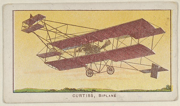 :Curtiss Biplane from the Airships series issued by the Phil-16x12"(A3) Poster