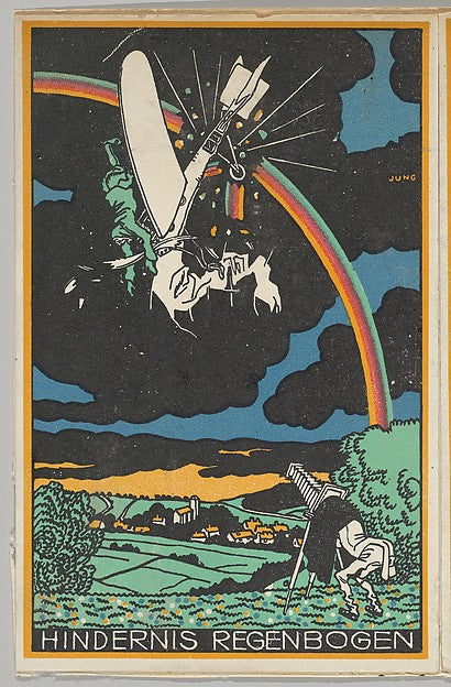 Moriz Jung Moravia 1885–1915 Manilowa ) - Rainbow Obstacle 191, Poster Print Wall Art