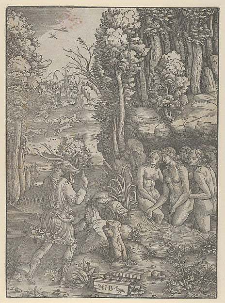 Giovanni Battista Palumba - Diana turning Actaeon into a stag , Poster Print Wall Art