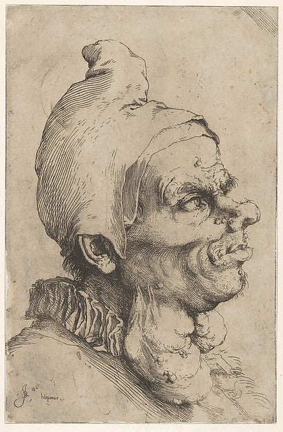 Large Grotesque Head c1622-Jusepe de Ribera ,  Poster Print Wall Art