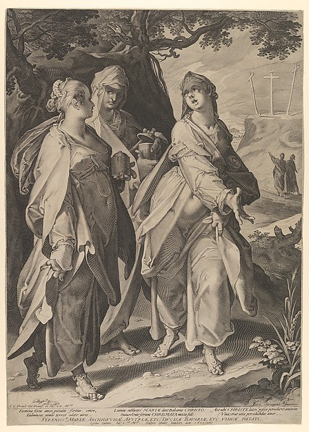 Aegidius Sadeler II , After Bartholomeus Spranger - The Three , Poster Print Wall Art