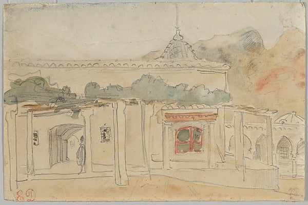 Figure in a Doorway 1832-Eugène Delacroix,  Poster Print