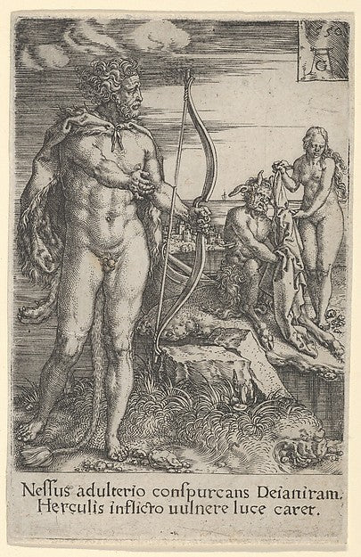 Heinrich Aldegrever:Hercules Killing Nessus from The Labors-16x12"(A3) Poster