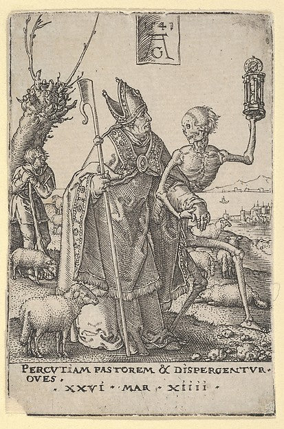 Death and the Bishop  from The Power of Death  1541-Heinrich A,  Poster Print Wall Art