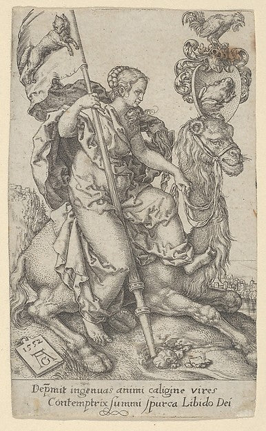 Heinrich Aldegrever:Lust from The Vices 1552-16x12"(A3) Poster