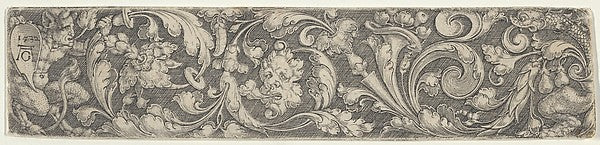 Heinrich Aldegrever:Frieze with Tendrils Growing from a Plan-16x12"(A3) Poster