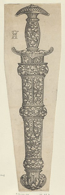 Heinrich Aldegrever:Dagger Sheath Decorated with Tendrils an-16x12"(A3) Poster