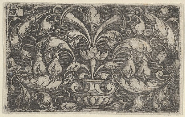 Heinrich Aldegrever:Horizontal Panel with Tendrils Growing O-16x12"(A3) Poster
