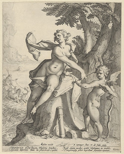 Pieter de Jode I , After Bartholomeus Spranger - Venus Command, Poster Print Wall Art