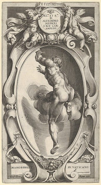 Cherubino Alberti , After Michelangelo Buonarroti:A blessed -16x12